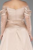 Robe Grande Taille Satin Longue Or ABU5261