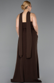 Robe de Soirée Grande Taille Longue Brun ABU6015
