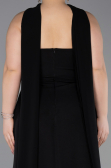 Robe de Soirée Grande Taille Longue Noir ABU6015