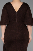 Robe De Soirée Grande Taille Midi Brun ABK1625