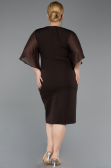 Robe De Invitation Grande Taille Midi Brun ABK2599