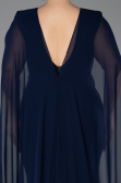 Robe de Soirée Grande Taille Longue Bleu Marine ABU5955