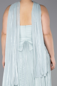 Robe Grande Taille Longue Mousseline Menthe ABU5958