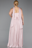 Robe Grande Taille Longue Mousseline Poudre ABU5958