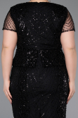 Robe De Invitation Grande Taille Courte Perlé Noir ABK2584