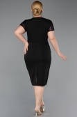 Robe De Invitation Grande Taille Midi Noir ABK2598