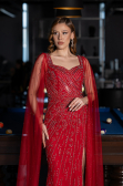 Robe De Soirée Pierreux Longue Rouge ABU5751