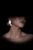 Boucle d'Oreille Nacré-Doré DF1034
