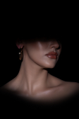 Boucle d'Oreille Noir DF1035