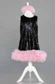 Robe de Soirée Enfants Courte Noir ABK2574