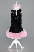 Robe de Soirée Enfants Courte Noir ABK2574