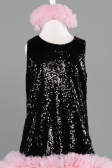 Robe de Soirée Enfants Courte Noir ABK2574