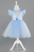 Robe de Soirée Enfants Courte Bleu ABK2576