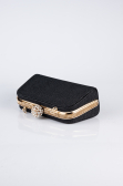 Sac de Soirée Luxe Argenté Noir KC129