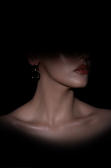 Boucle d'Oreille Noir-Or LZ1111