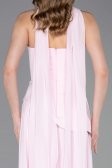 Robe de Soirée Longue Mousseline Poudre ABU6042