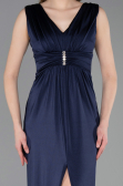 Robe de Soirée Longue Bleu Marine ABU6043