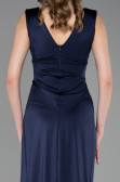 Robe de Soirée Longue Bleu Marine ABU6043