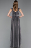 Robe de Soirée Longue Anthracite ABU6045