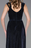 Robe de Soirée Longue Bleu Marine ABU6045