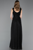 Robe de Soirée Longue Noir-Argent ABU6045