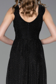 Robe de Soirée Longue Noir-Argent ABU6045