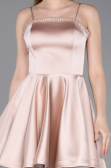 Robe de Cérémonie Courte Satin Poudre ABK2603