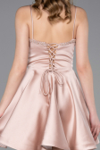 Robe de Cérémonie Courte Satin Poudre ABK2603