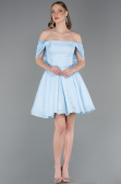 Robe de Cérémonie Courte Bleu clair ABK2604