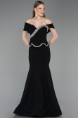 Robe Queue de Poisson Longue Noir ABU6046
