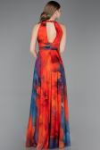 Robe de Soirée Longue Orange ABU6048