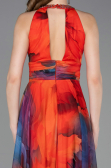 Robe de Soirée Longue Orange ABU6048