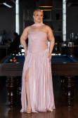 Robe Grande Taille Longue Mousseline Poudre ABU5958