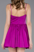 Robe de Cérémonie Courte Satin Fushia ABK2608