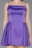 Robe de Cérémonie Courte Satin Lilas ABK2608