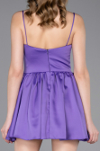 Robe de Cérémonie Courte Satin Lilas ABK2608