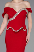 Robe Queue de Poisson Longue Rouge ABU6046