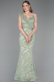 Robe de Soirée Longue Menthe ABU6059