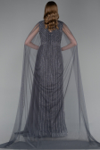 Robe de Soirée Longue Pierreux Anthracite ABU6052
