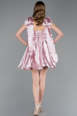 Robe de Cérémonie Courte Satin Poudre ABK2607