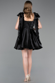 Robe de Cérémonie Courte Satin Noir ABK2607