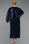 Robe De Soirée Grande Taille Midi Bleu Marine ABK2609