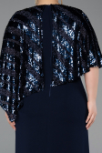 Robe De Soirée Grande Taille Midi Bleu Marine ABK2609