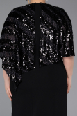 Robe De Soirée Grande Taille Midi Noir ABK2609