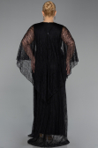 Robe De Soirée Grande Taille Longue Dantelle Noir ABU6065