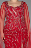 Robe De Soirée Grande Taille Pierreux Longue Rouge ABU5752