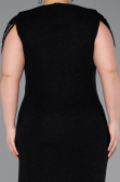Robe De Soirée Grande Taille Longue Noir ABU5731