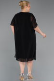 Robe Grande Taille Midi Noir ABK2596
