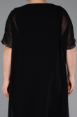 Robe Grande Taille Midi Noir ABK2596