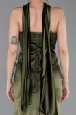 Robe de Soirée Longue Kaki ABU6079